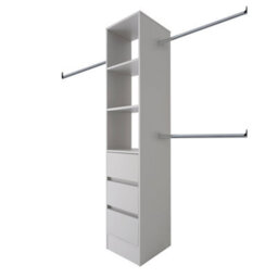 Spacepro Modular Cashmere 3 Drawer Tower Unit (H)2100mm (W)450mm (D)500mm - thumbnail 1
