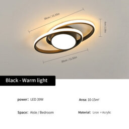 Pheashine White Round Led Ceiling Light 39W 3000K Warm Modern Design - thumbnail 4