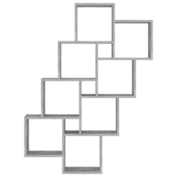 Berkfield Wall Cube Shelf Concrete Grey 90X15X119 Cm Engineered Wood - thumbnail 4