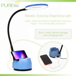 Purelite Volt Led Magnifying Table Lamp 2X Lens 450 Lumens Phone Stand And Usb Port - thumbnail 6