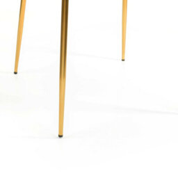 Julian Bowen Pair Of  Harper Grey Velvet Dining Chairs, Upholstered, Set Of 2, Gold Metal Legs, Height: 82 X Width: 49 X Depth: 60Cm - thumbnail 7