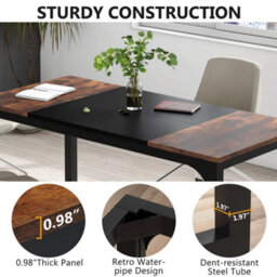 Modern Computer Desk, 63 X 31.5 Inch Large Office Desk Computer Table - thumbnail 4