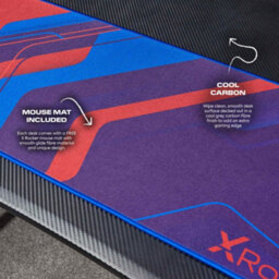 X Rocker Ocelot 115Cm Gaming Desk With Mousepad - Carbon Black - thumbnail 4