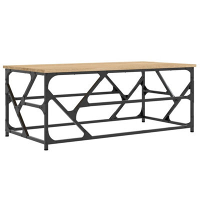 Berkfield Industrial Coffee Table Sonoma Oak 100X50X40 Cm Engineered Wood - image 1