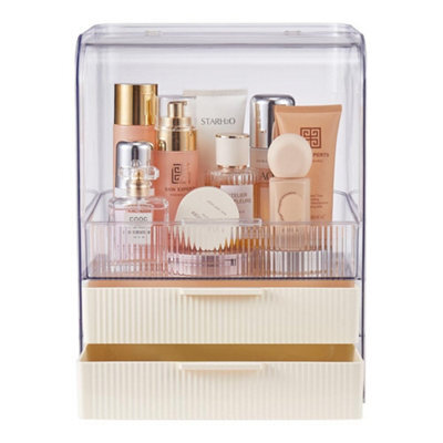 Living And Home 3-Tier Transparent Cosmetics Storage Organizer - image 1