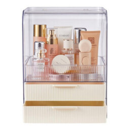 Living And Home 3-Tier Transparent Cosmetics Storage Organizer - thumbnail 1