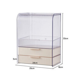 Living And Home 3-Tier Transparent Cosmetics Storage Organizer - thumbnail 4