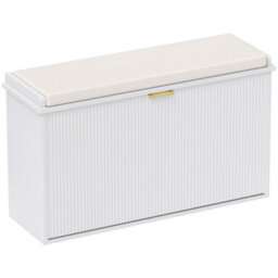Homcom Shoe Storage Bench With Cushion And Flip-Drawer 80X26X47.5Cm White - thumbnail 2