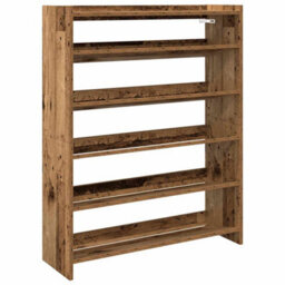 Berkfield Elegant Shoe Rack Old Wood 80X25X100 Cm Engineered Wood - thumbnail 1