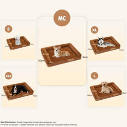 Luckracer Medium Dog Bed Sofa Washable Orthopedic Dog Beds Blue 75X50X15Cm - thumbnail 2