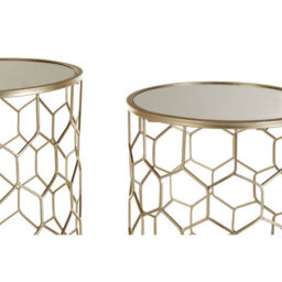 Orsina Versatile Design Set Of Two Honeycomb Side Tables, Industrial Table For Livingroom, Everyday Use Lounge Table - thumbnail 3