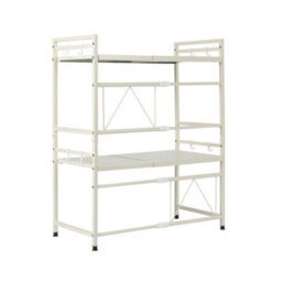 3 Tier Extendable Metal Microwave Rack Over Oven Toaster Shelf - thumbnail 3