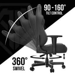 Xample Anda Seat Dark Demon Dragon Gaming Chair, Duraxtra Pvc Leather, 3D Armrests, 160 Degree Recline, Memory Foam Cushions, Black - thumbnail 6