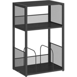 Songmics Vinyl Record Player Stand, Album Storage Table, Entertainment Center For Living Room, Bedroom Furniture, Ebony Black - thumbnail 6