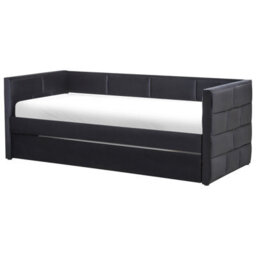 Beliani Trundle Bed Velvet Chavonne  Ii 90 X 200 Cm (Eu Single) Black - thumbnail 4