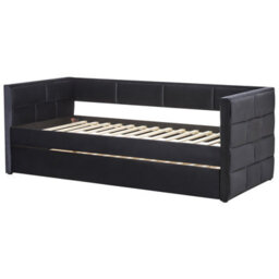 Beliani Trundle Bed Velvet Chavonne  Ii 90 X 200 Cm (Eu Single) Black - thumbnail 6