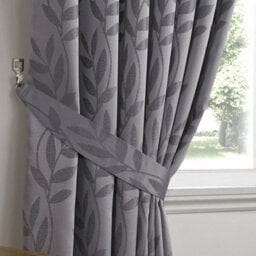 Luxury Living Tivoli Pencil Pleat Taped Top Curtains Silver - thumbnail 3