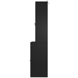 Abrihome Tall Cabinets For Living Room, Freestanding Display Cabinet, Kitchen Cabinet, Dining Room Cabinet With Drawers, Black - thumbnail 8