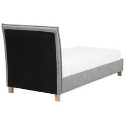 Beliani Bed Fabric Sennez 90 X 200 Cm (Eu Single) Light Grey - thumbnail 7