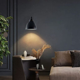 Black 15Cm Metal Lamp Shade Modern Ceiling Pendant Light, Easy Fit E27 For Kitchen, Bedroom & Living Room - thumbnail 4