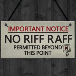 Red Ocean No Riff Raff Friendship Hanging Plaque Funny Pub Club Home Bar Man Cave Shed Gift Sign - thumbnail 4