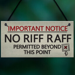 Red Ocean No Riff Raff Friendship Hanging Plaque Funny Pub Club Home Bar Man Cave Shed Gift Sign - thumbnail 5