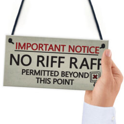 Red Ocean No Riff Raff Friendship Hanging Plaque Funny Pub Club Home Bar Man Cave Shed Gift Sign - thumbnail 6