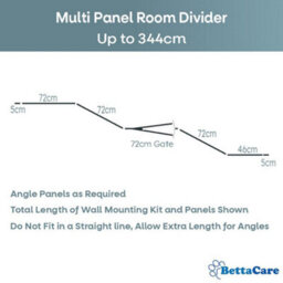 Bettacare Premium Extra Tall Multi Panel Flexible Dog Barrier, Up To 344Cm Wide, Black, 105Cm Tall - thumbnail 3