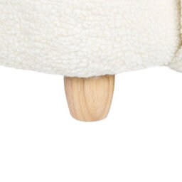 Wyld And Coco Rabbit-Shaped Kids Armchair White Boucle Polyester With Rubberwood Frame, W65 X D51 X H45Cm - thumbnail 8