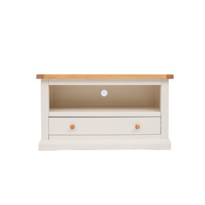 Cabinet Bits Castelli Off White 1 Drawer Tv Cabinet Wood Knob - image 1