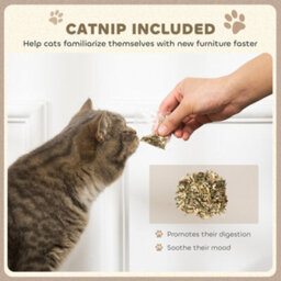 Pawhut Cat Scratching Board 2-In-1 Cardboard Lounge With Catnip, Brown - thumbnail 6