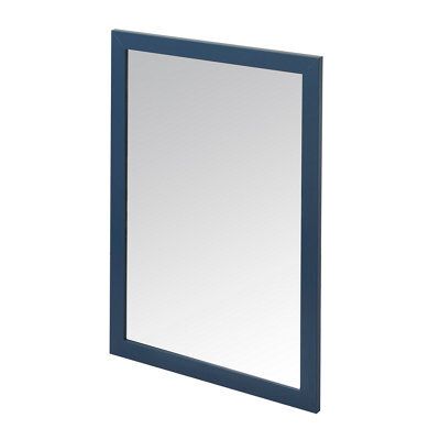 GoodHome Perma Blue Rectangular Wall-Mounted Bathroom Mirror (H)70Cm (W)50Cm - image 1