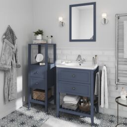 GoodHome Perma Blue Rectangular Wall-Mounted Bathroom Mirror (H)70Cm (W)50Cm - thumbnail 7