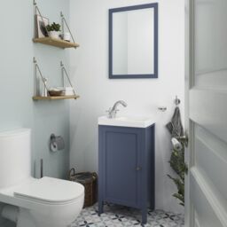 GoodHome Perma Blue Rectangular Wall-Mounted Bathroom Mirror (H)70Cm (W)50Cm - thumbnail 4