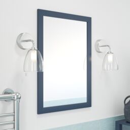 GoodHome Perma Blue Rectangular Wall-Mounted Bathroom Mirror (H)70Cm (W)50Cm - thumbnail 3