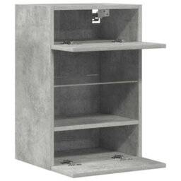 Berkfield Durable Tv Wall Cabinets With Led Lights 2 Pcs Concrete Grey 40X30X60.5 Cm - thumbnail 7