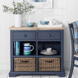 Statement Furniture Florence Sideboard With 2 Drawers And Removable Storage Baskets - Navy Blue - thumbnail 4