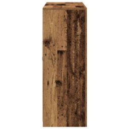 Berkfield Sideboard With Led Lights Old Wood 163X37X100 Cm Engineered Wood - thumbnail 7