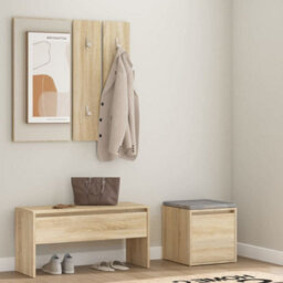 Walplus Hallway Furniture Set Sonoma Oak Engineered Wood