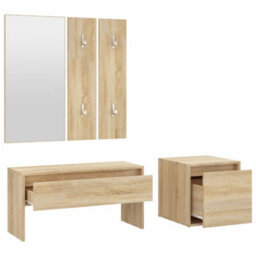 Walplus Hallway Furniture Set Sonoma Oak Engineered Wood - thumbnail 5
