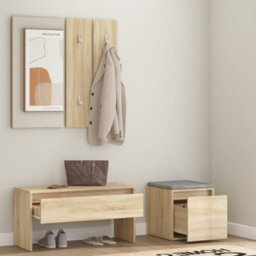 Walplus Hallway Furniture Set Sonoma Oak Engineered Wood - thumbnail 3
