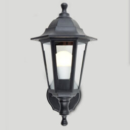 Valuelights Mayfair Black Traditional Wired Outdoor Security Lantern Wall Light - thumbnail 6