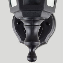 Valuelights Mayfair Black Traditional Wired Outdoor Security Lantern Wall Light - thumbnail 3