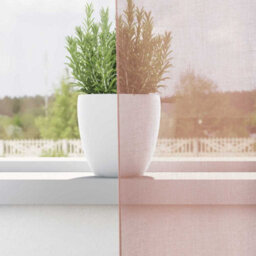 Walplus Voile Curtains With Grommets 2 Pcs Pink 140X260 Cm - thumbnail 3
