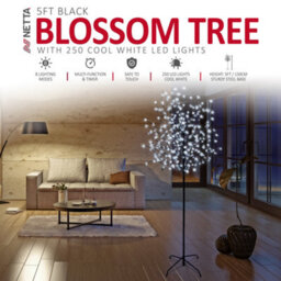 Netta 5Ft Cherry Blossom Tree With 250 Led Lights, Suitable For Indoor And Outdoor Use - Cool White - thumbnail 2