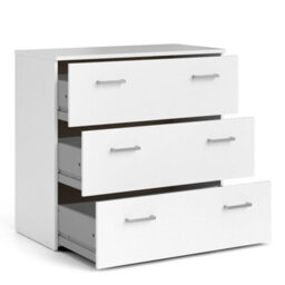 Wyld Haus Berlin White 3-Piece Bedroom Set With Bedside, Chest Of Drawers And Wardrobe - thumbnail 8