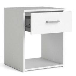 Wyld Haus Berlin White 3-Piece Bedroom Set With Bedside, Chest Of Drawers And Wardrobe - thumbnail 6