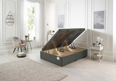 Somnior Beds Somnior 4Ft Millbank Ottoman Bed-Side Opening-Charcoal Linen - image 1