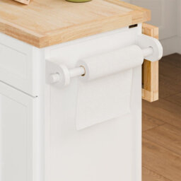 Sobuy Kitchen Trolley With 2 Drawers And Foldable Table 45.2X27.9X36.2 Inch Load Capacity 98 Kg Fkw71-Iii-Nw - White - thumbnail 9