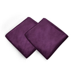 Deconovo Set Of 2 Decorative Velvet Cushion Covers Sofa Outdoor Decoration Bed Cushion Cover For Bedroom 40 X 40 Cm Dark Purple - thumbnail 3